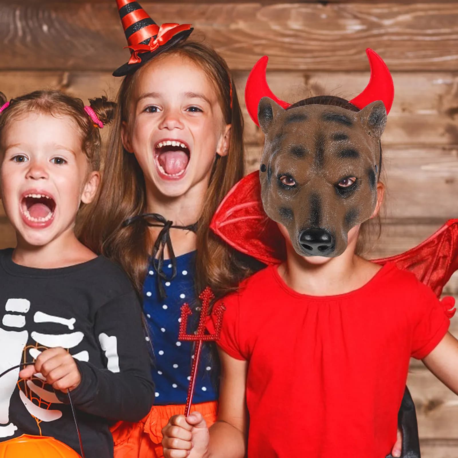 Mask from Bear, Animal Mask for Adults and Children, in Material PU, Comfortable and Reusable, for Cosplay, Festival, Dances in Mask