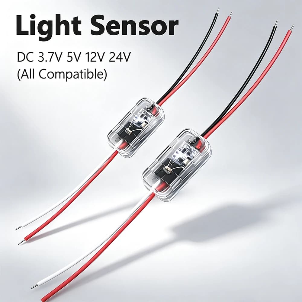 Light Sensor Switch Automatic Auto on Off Photocell Street Light Switch12V 24V 5A Photoswitch Photosensitive Sensor
