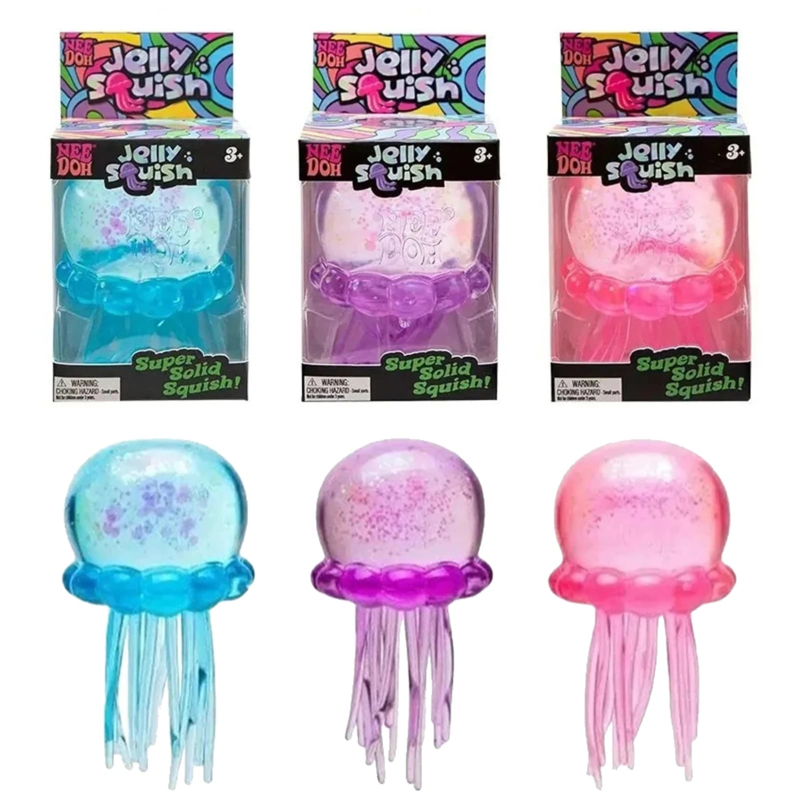 Schylling Needoh Hot Palline Antistress a Forma di Polpo e Medusa, Giocattoli Sensoriali Squish Squeeze per Bambini, Giochi da Spiaggia e Acqua per Alleviare l'Ansia