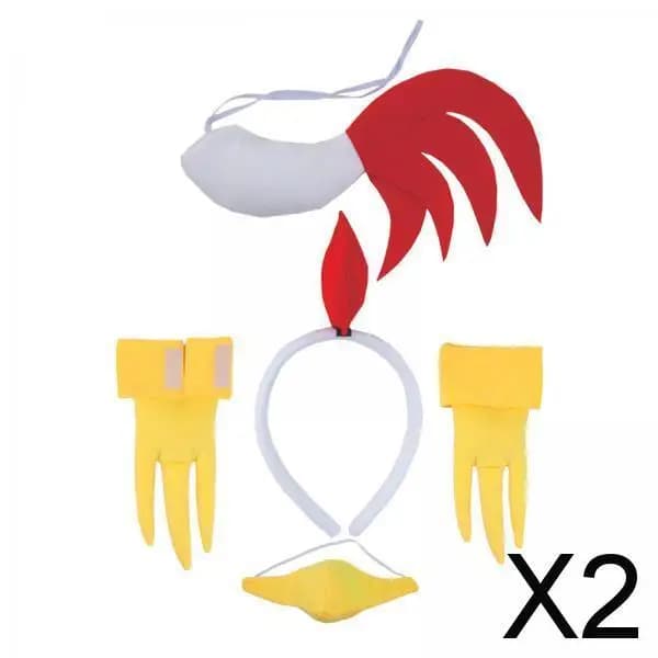 Set di cerchi e coda con testa di pollo, kit per vestire animali da fattoria per bambini e adulti, accessori fotografici per Pasqua e carnevale