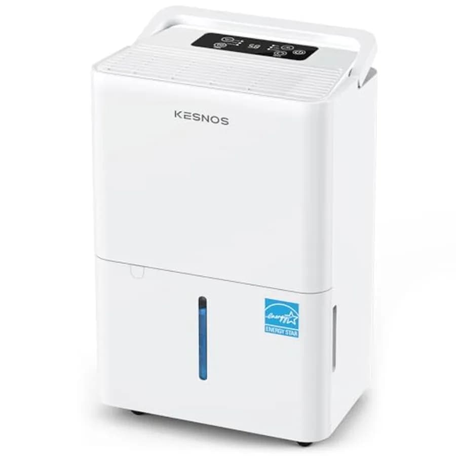 2500 mq. Deumidificatore Ft. Energy Star 2025 per Casa e Seminterrato, Ideale per Camera da Letto, Ultra Silenzioso 36 dB, Serbatoio da 0,39 Galloni