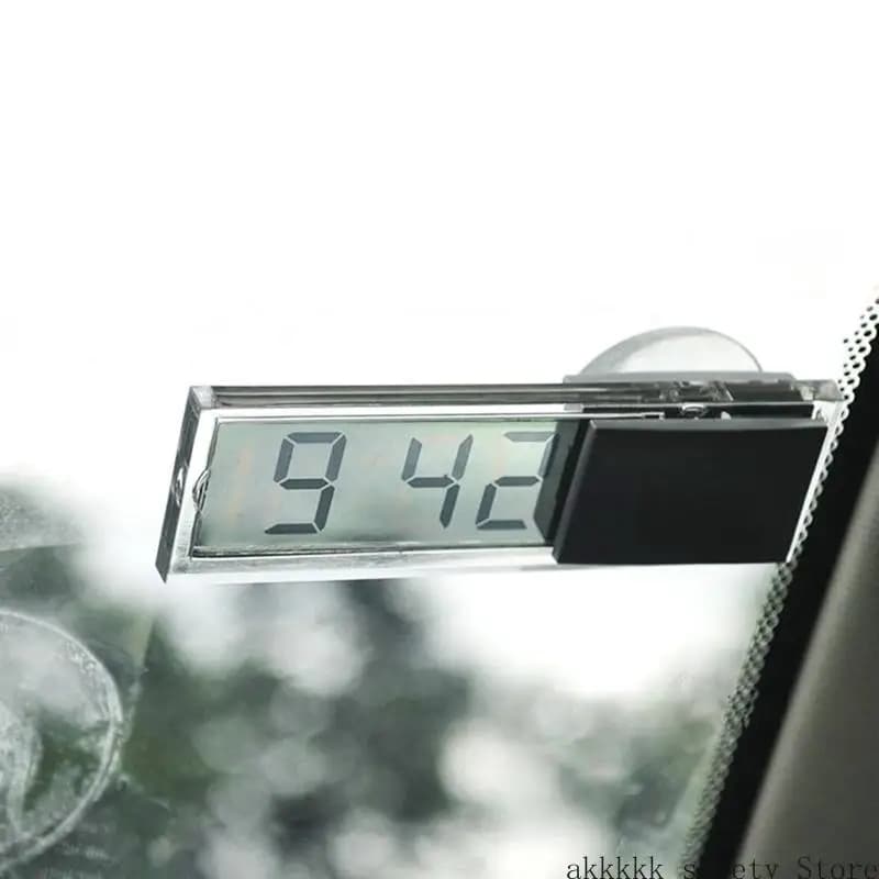 XXFF Termometro per auto LCD Orologio digitale / Termometro con monitor della temperatura con ventosa