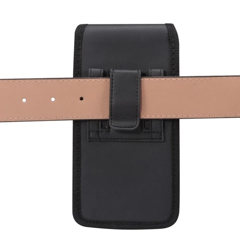 Universal Waterproof Phone Ribbon Clip Bag Black Phone Hanger Bag PU Gift for Father