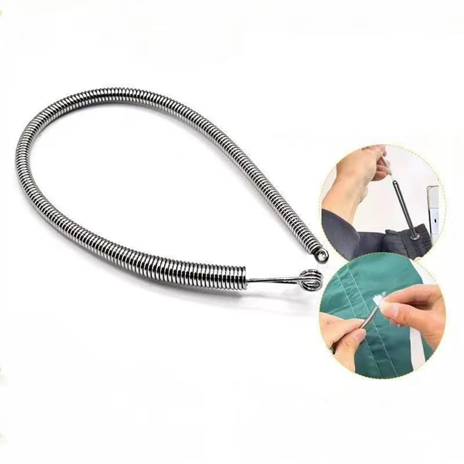 Metal Drawstring Needle Threader for Sewing Hobbyists Professional Elastic Rope Puller Tool for Hoodie Sweatpants DIY Craft