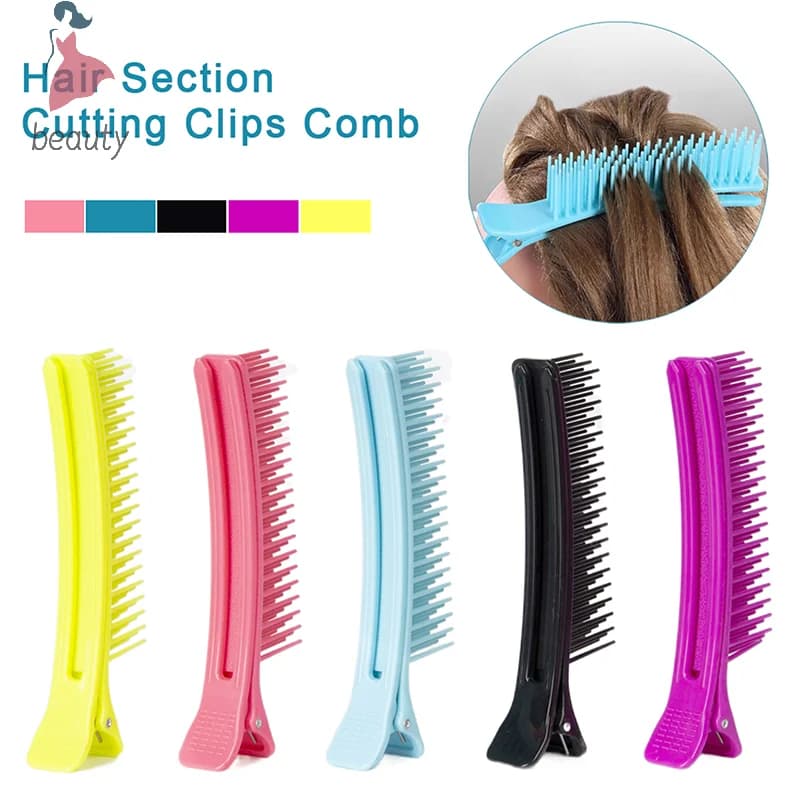 Morsetti professionali per impugnatura per capelli Sezione per capelli da salone Clip da taglio Pettine Barbiere Tintura Perm Perni per capelli Casa Barrette fai da te Styling per capelli