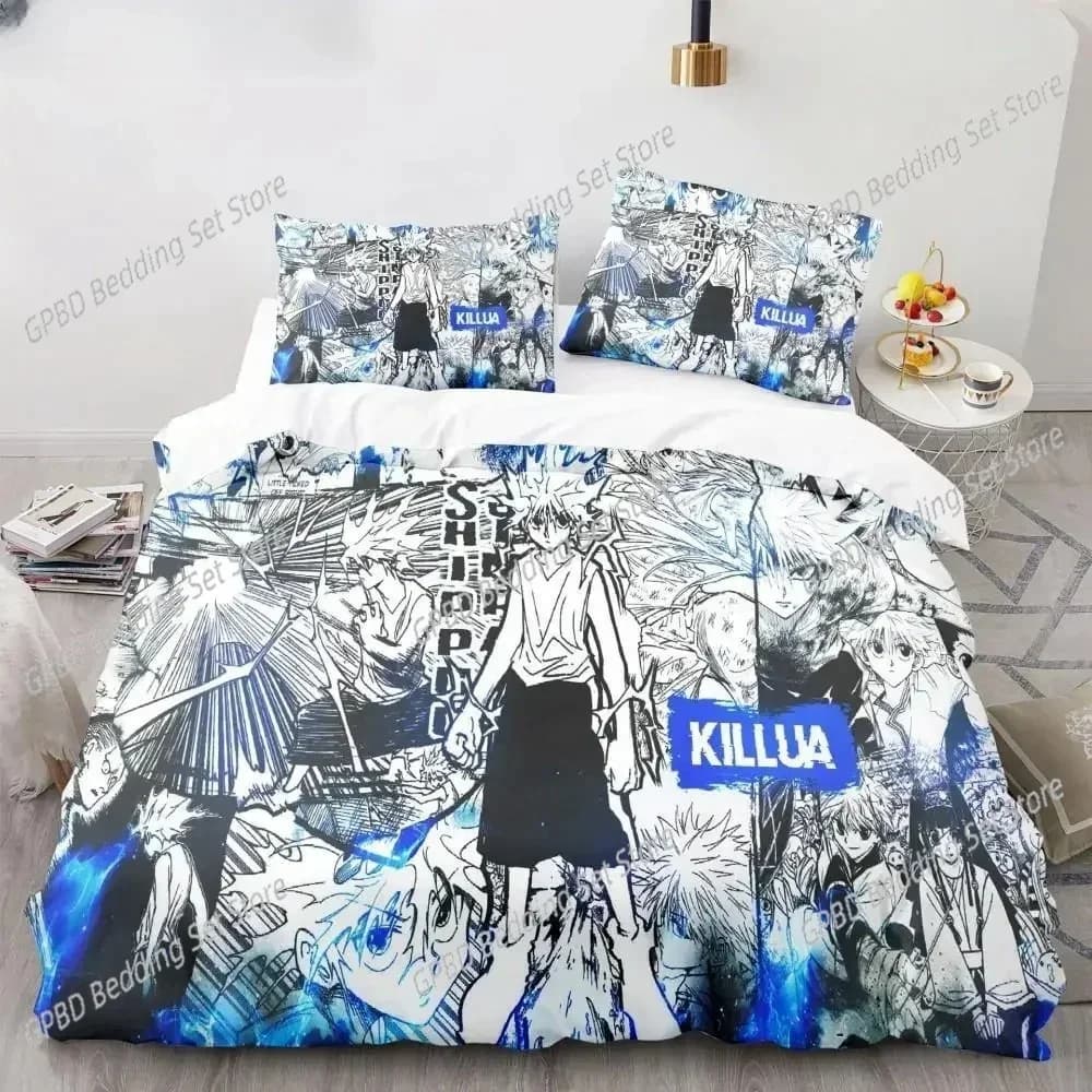 Luxury New 3D Print Japan Anime Bedding Set Hunter X Hunter Biscuit Krueger Duvet Cover Luxury Kids Bed Set Twin Queen Bedroom