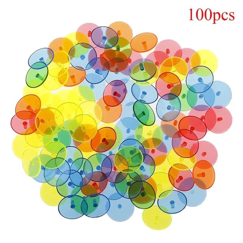 Marcatori di posizione del segno della pallina da Golf in plastica trasparente da 100 pezzi colore assortito diametro 24mm accessori per la Base del creatore della pallina da Golf
