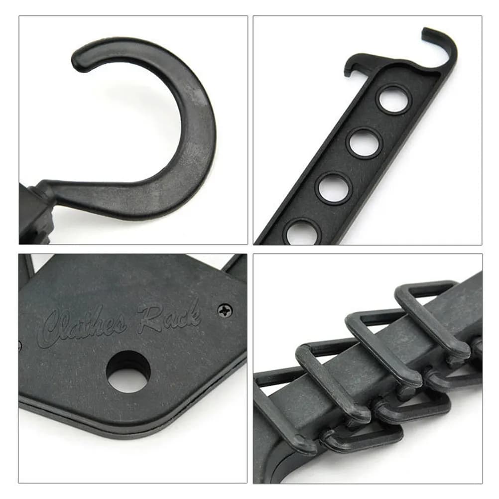 Multifunctional Folding Hanger in Plastic, Spacious Design with Stuffed Slot, Bedroom, Laundry, Wardrobe