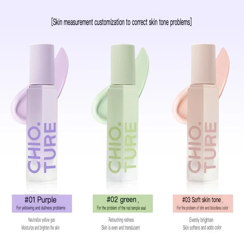 Zhiyouquan Yingcai Crema isolante Base viola Primer idratante e nutriente Crema naturale schiarente per il tono della pelle