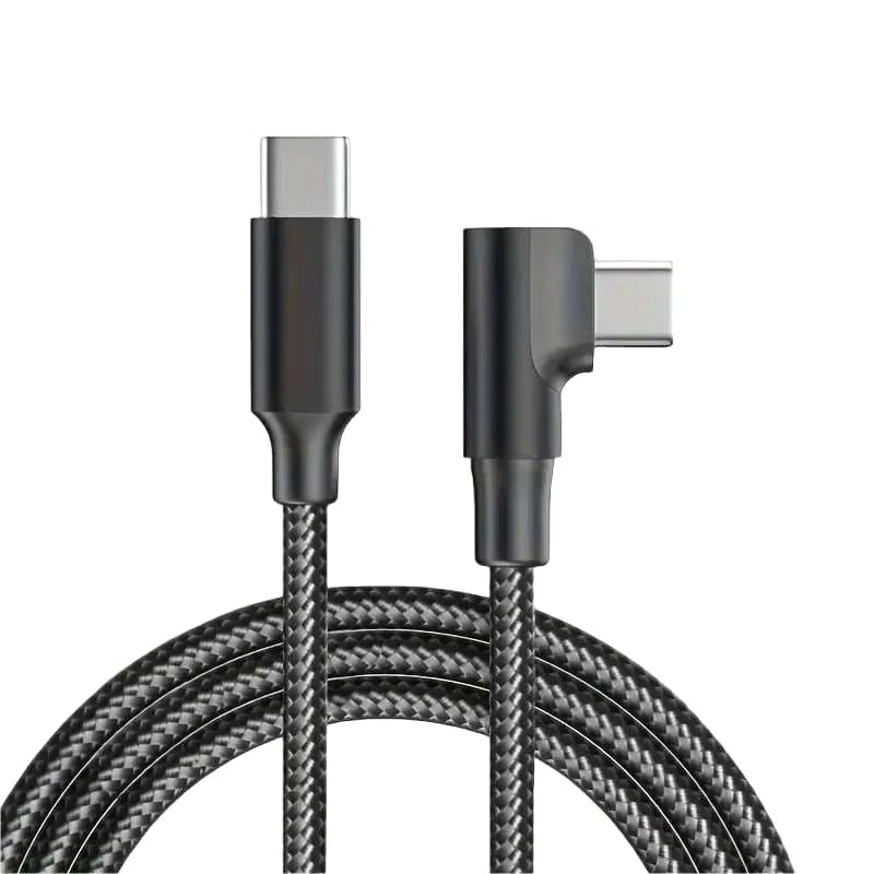Cavo di ricarica rapida da USB C a tipo C da 90 gradi per iPhone 16 Plus 15 Pro Max 16e Samsung Xiaomi 14 Redmi POCO OPPO realme OnePlus