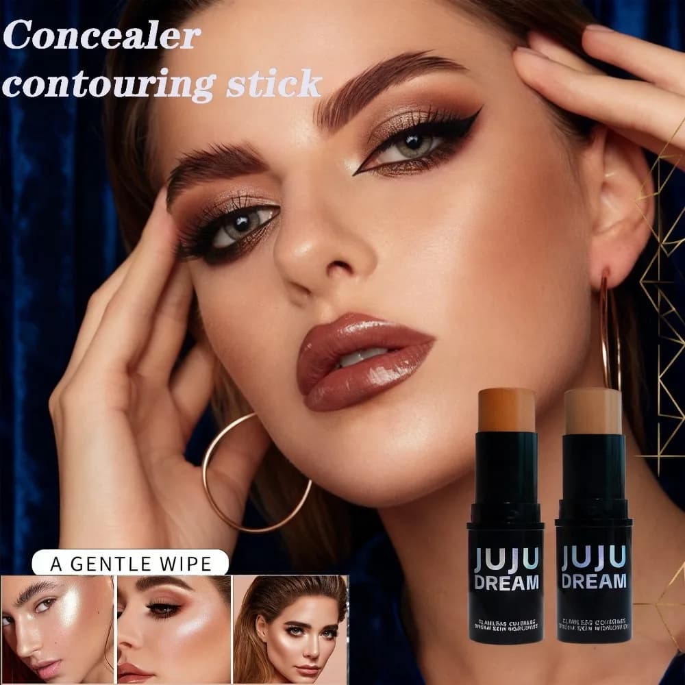 Evidenziatore viso multiuso Stick Fard naturale Crema Correttore Trucco snellente Facile sfumabile per regali festivi