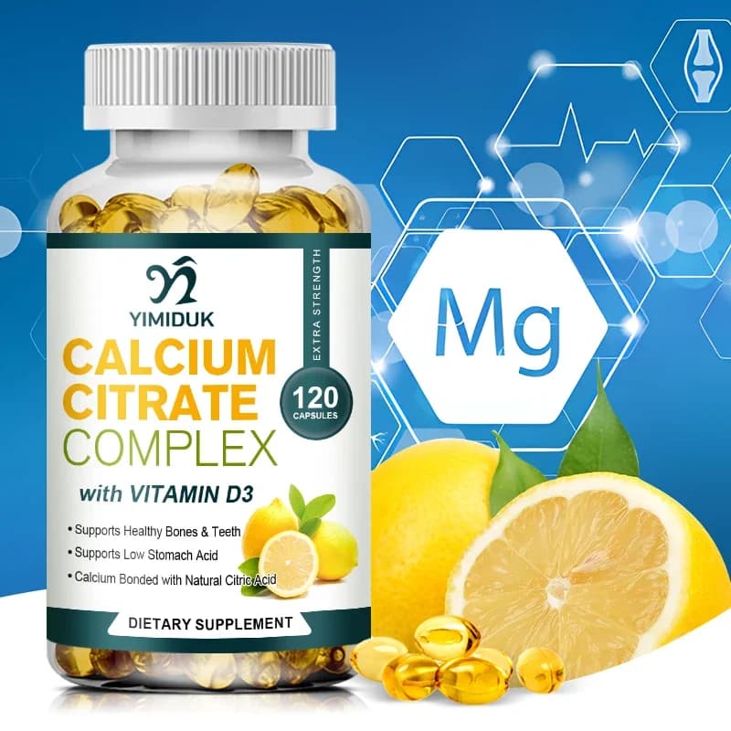 Complex capsules of calcium citrate and vitamin D3 Mineral supplement for blood pressure of calcium bone muscle nerve for women and men