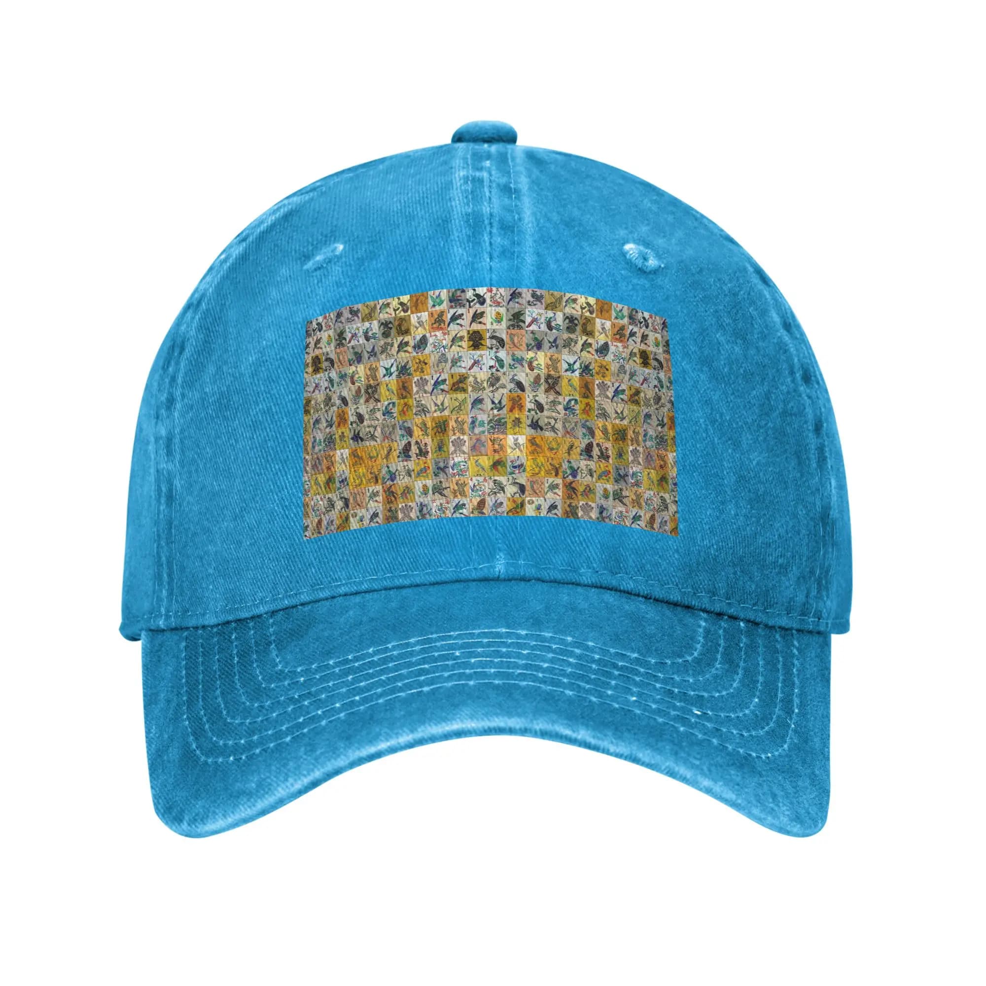 Cappellino in tessuto denim Mah Jongg Birds Mahjong Tiles, cappellini da baseball casual, cappello regolabile, cappelli da baseball estivi unisex