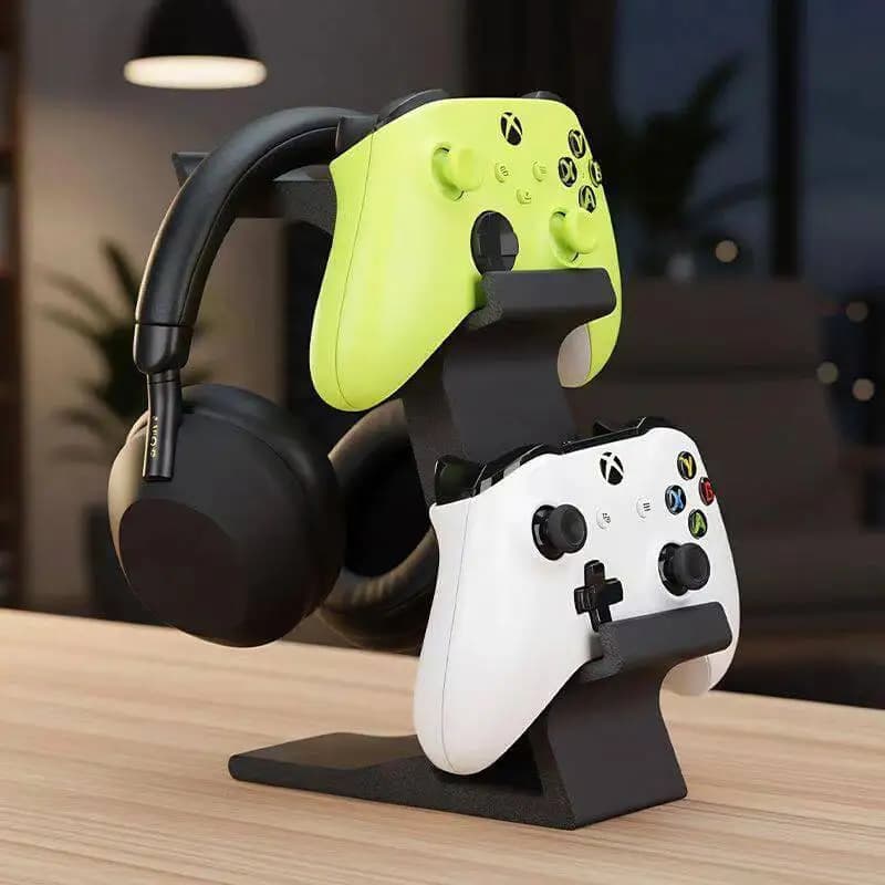 Minimalist design - dual-purpose handle stand/headphone stand, game console stand - multi-functional gaming accessory