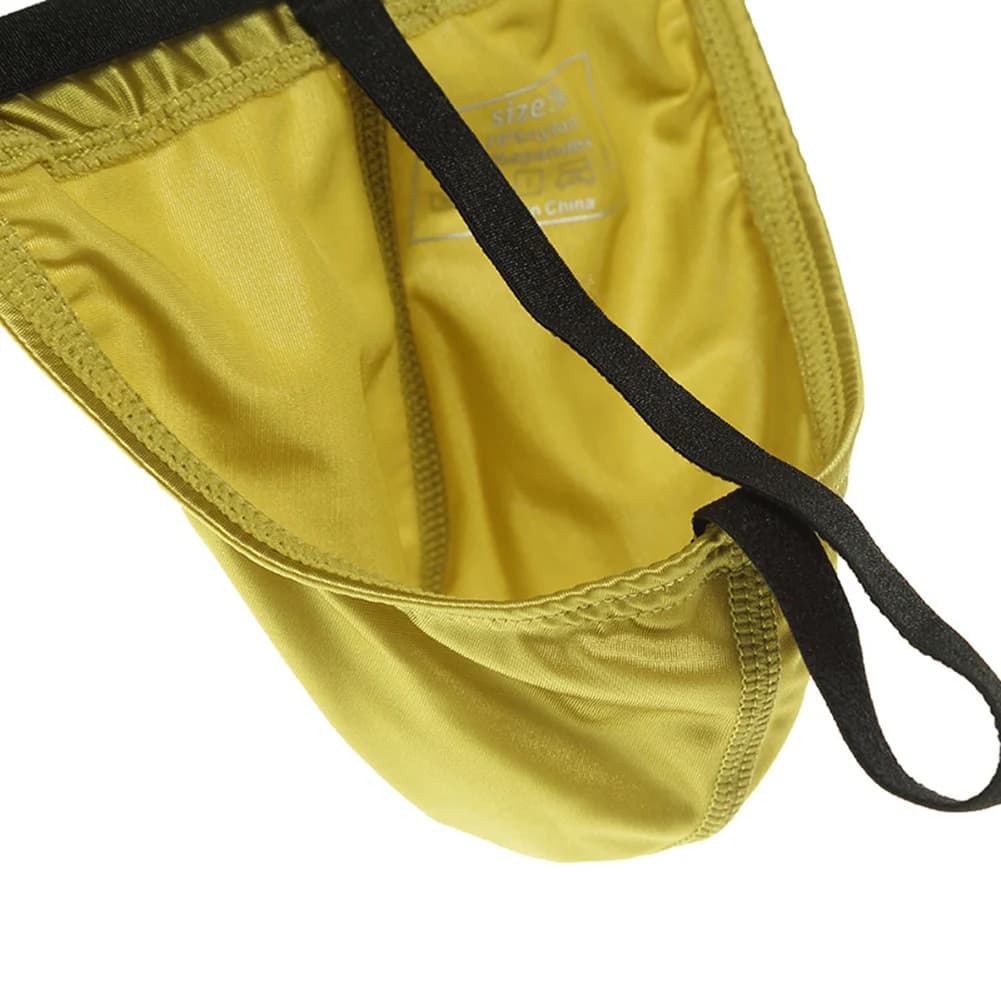 Slip da Uomo a Vita Bassa, Tanga, G-string, Elastico Sottile, con Tasca a U Convessa, Taglie M-XXL