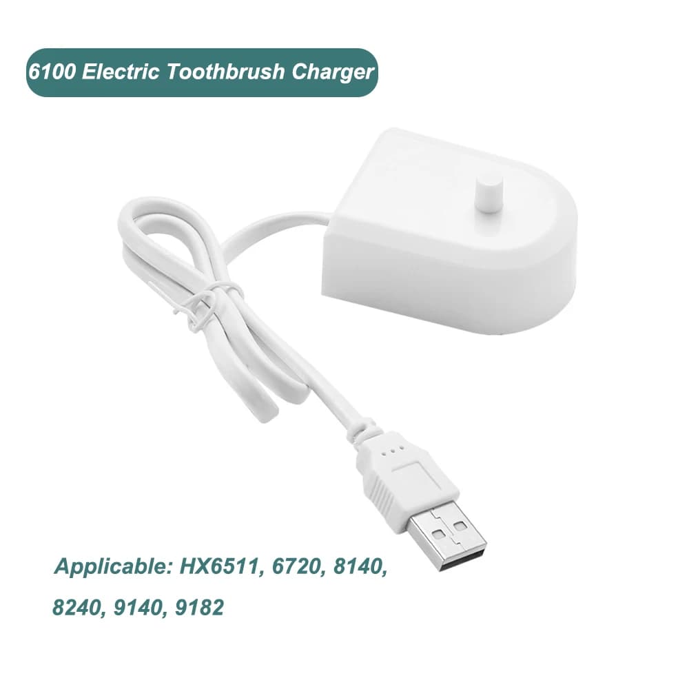 Dock per caricabatterie da viaggio USB per serie Philip HX6000/HX8000/HX9000 Base di ricarica per spazzolino elettrico USB Supporto di ricarica per spazzolino