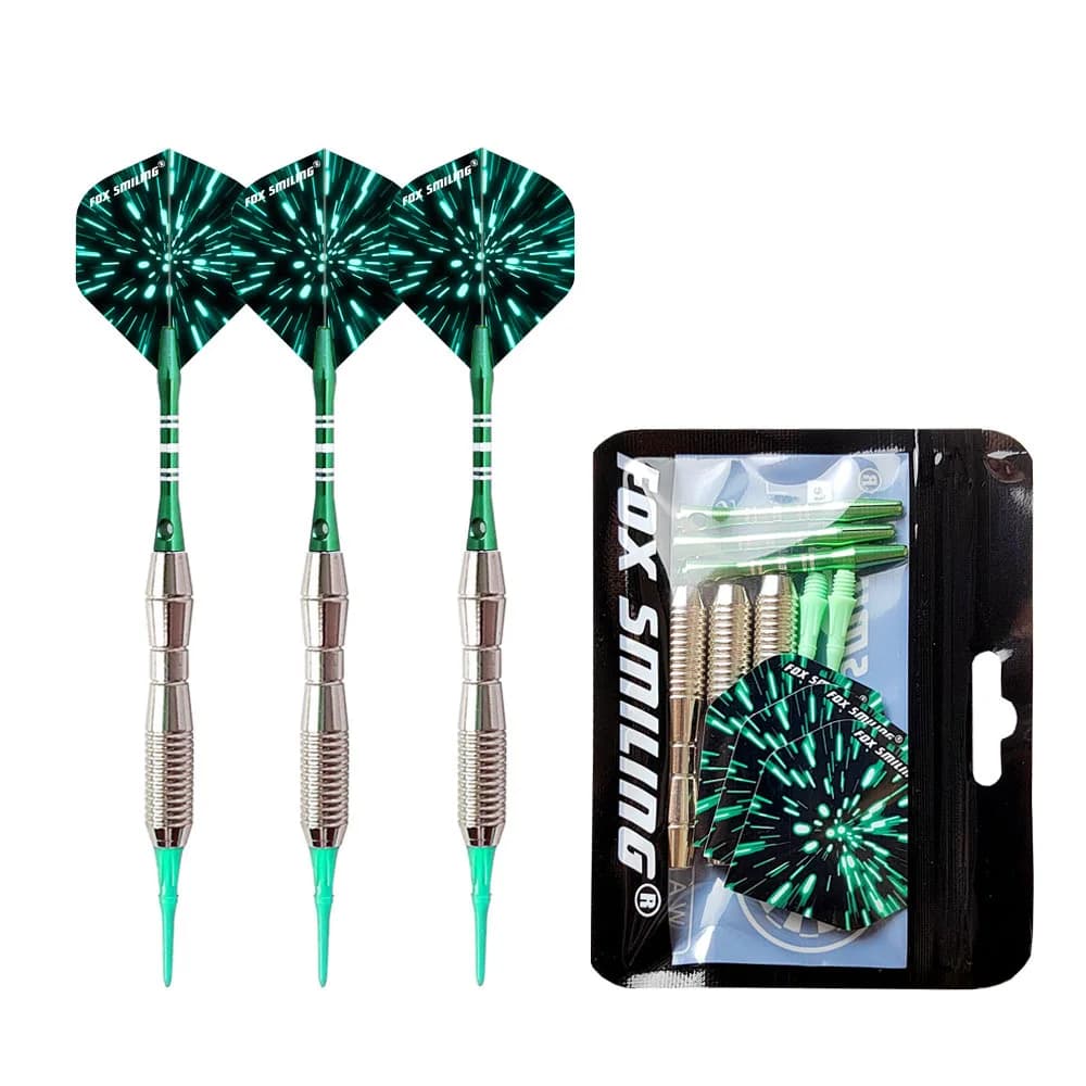 Fox Smiling 3PCS 18g Freccette elettriche professionali con punta morbida con albero in alluminio