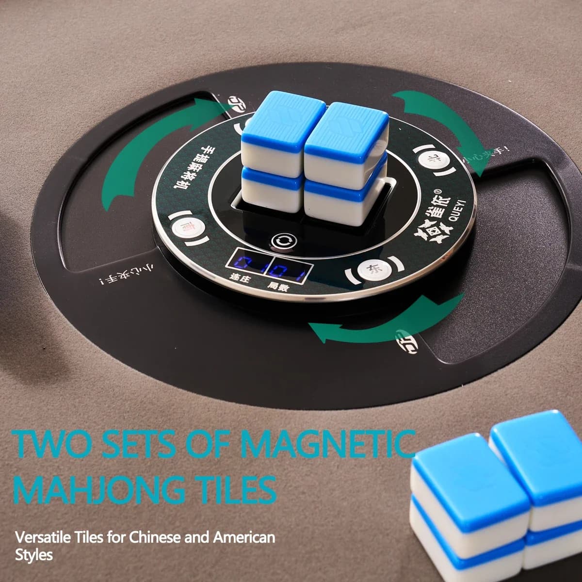 Por automatic American and Chinese mahjong tables, hand-held mini gaming tables with magnetic tiles