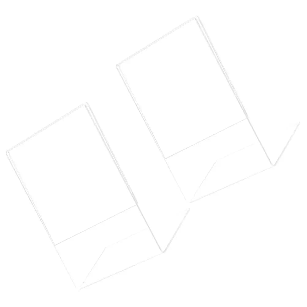 2 Pieces Frame Transparent Acrylic Photo Frame, Standing Table for Images Exhibition, Poster Door, Business Card Holder, Office Exhibition Frame