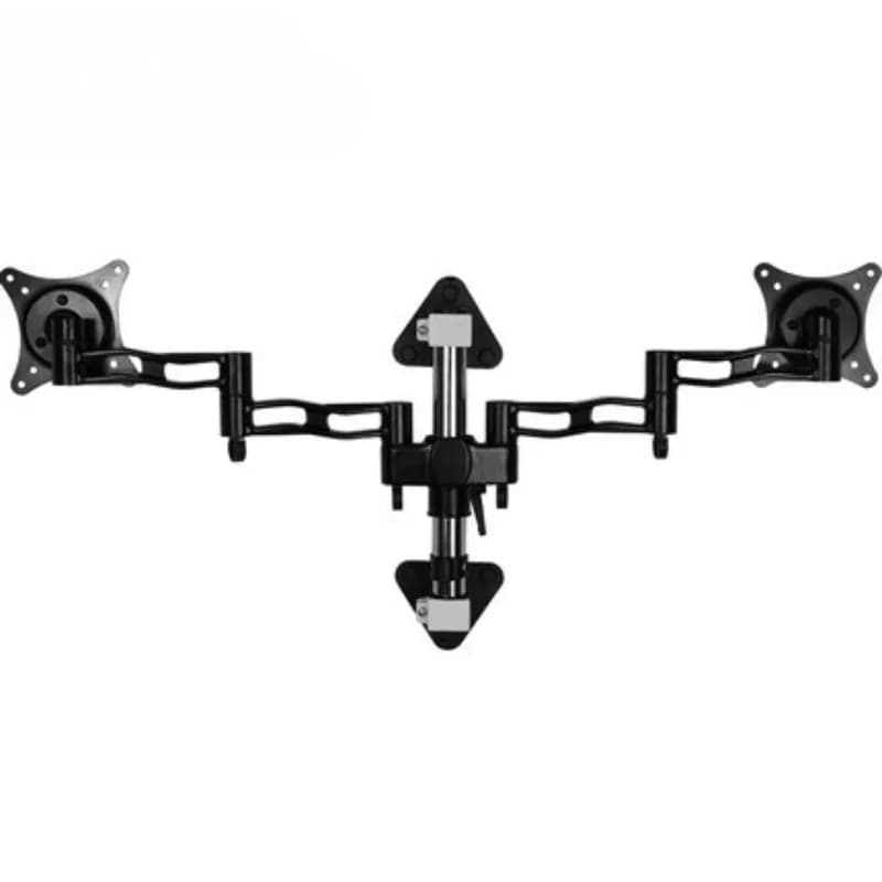 Support for double wall monitor – Computer support with adjustable and swivel universal bracket