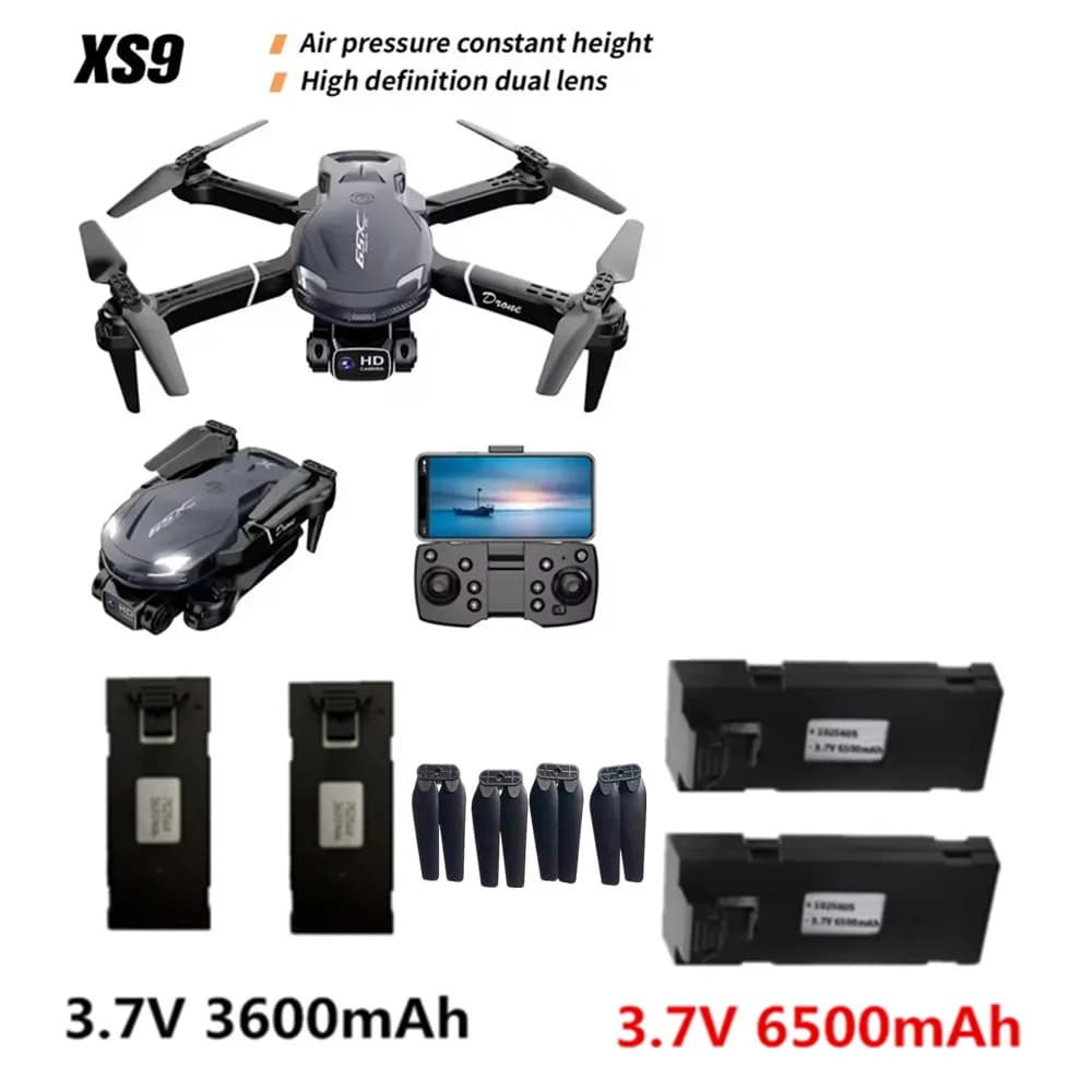 XS9 Drone Battery Accessories 3.7V 6500mAh / 3.7V 3600 mah / Propeller Blade / For : XS9 Drone Spare Parts