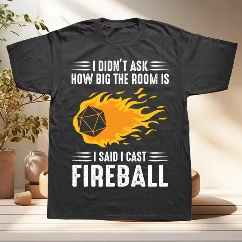 T-shirt Novelty Dungeon Dragon con Grafica Streetwear a Maniche Corte - Ho un Pian Plot (D20 Dadi Gioco di Ruolo DnD)