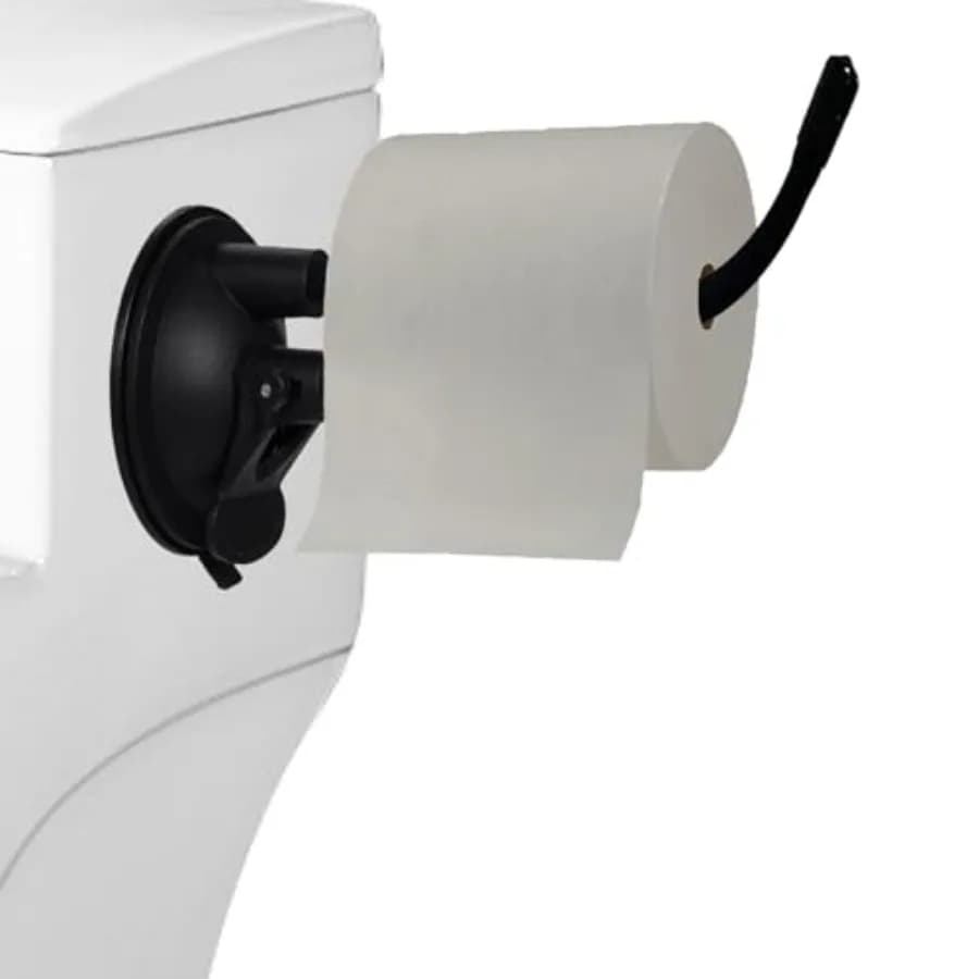 Suction Cup Toilet Paper Holder, Removable Bracket for Side of Toilet Water Tank, Kitchen, Bathroom Toilet Paper Storage, with