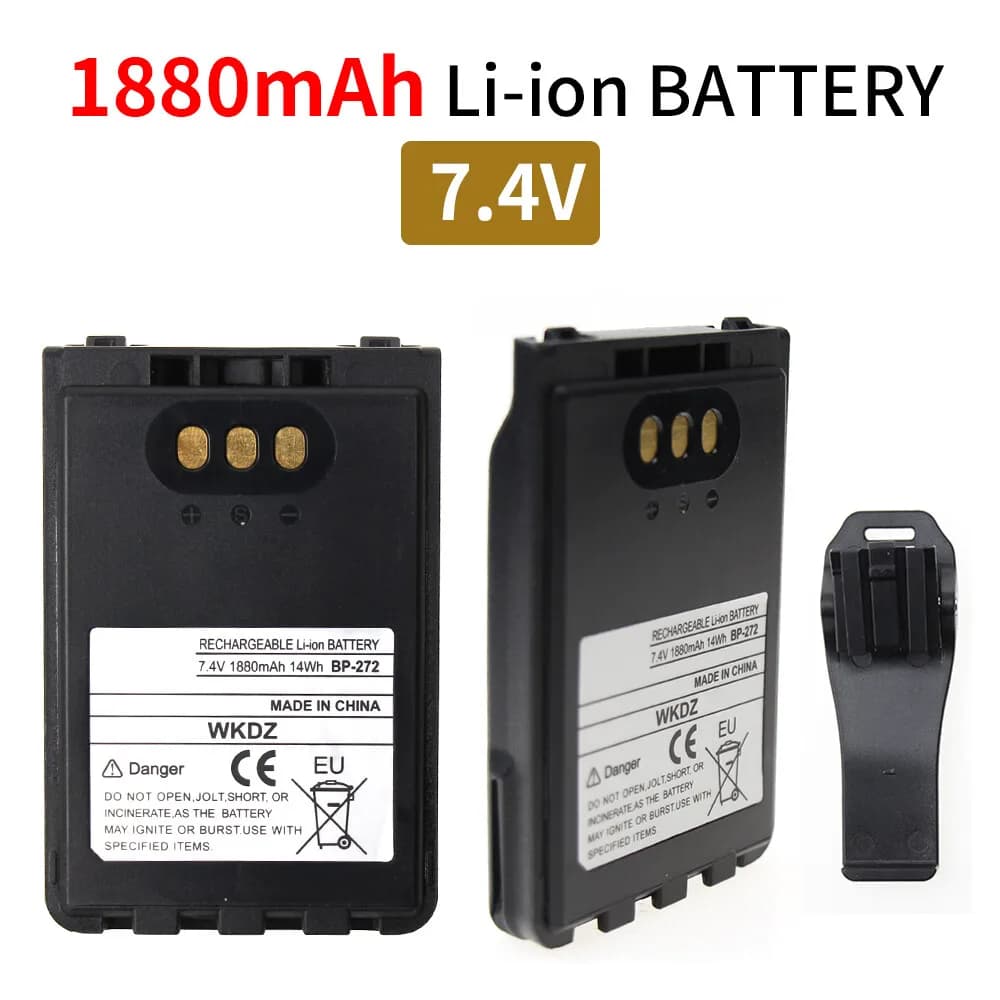 Batteria agli ioni di litio BP-272 BP-272 da 7,4 V 1880 mAh per walkie-talkie ICOM ID-31A