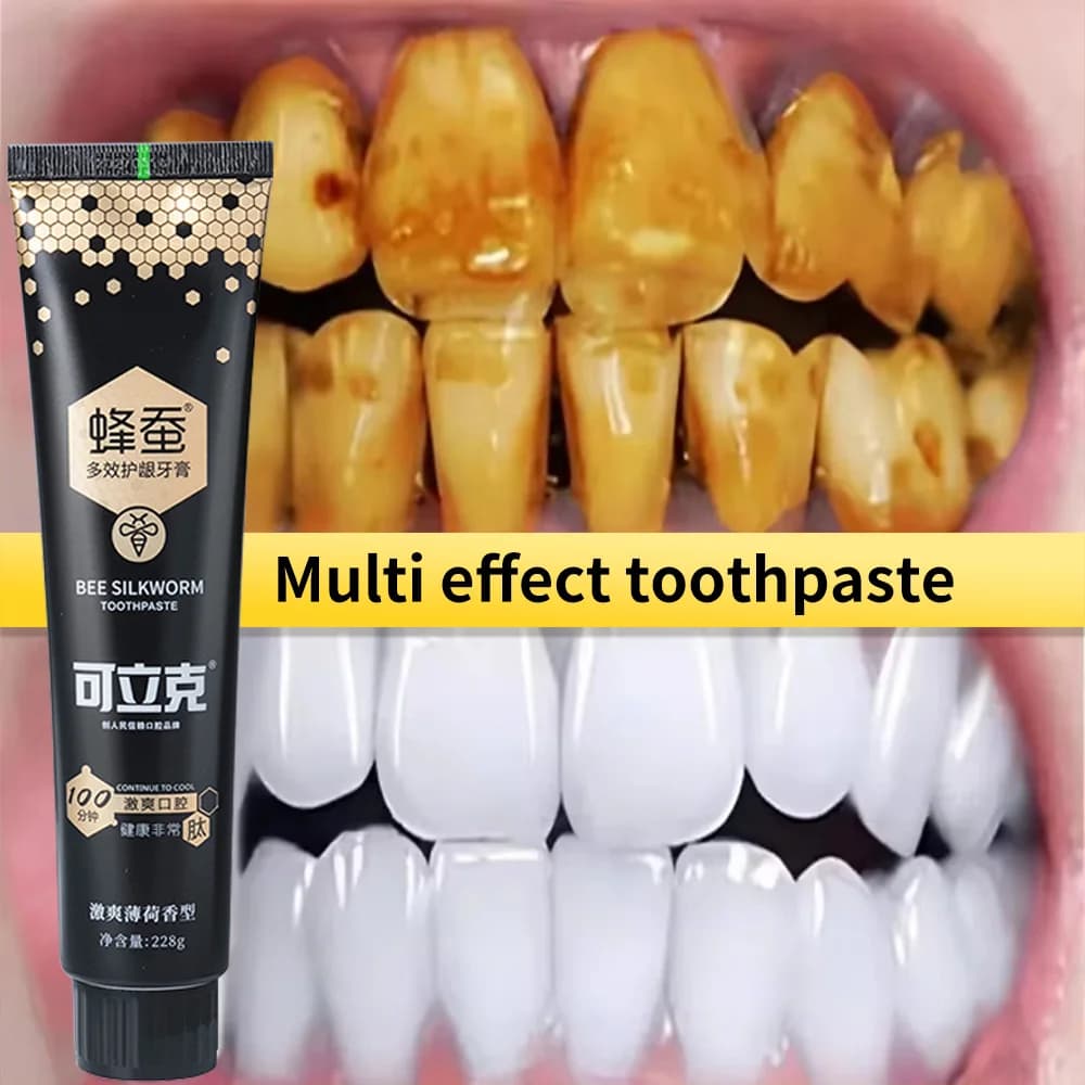 Il dentifricio alla menta con dentifricio sbiancante senza fluoro è adatto per rinfrescare le gengive dei denti sensibili all'alito contengono le api