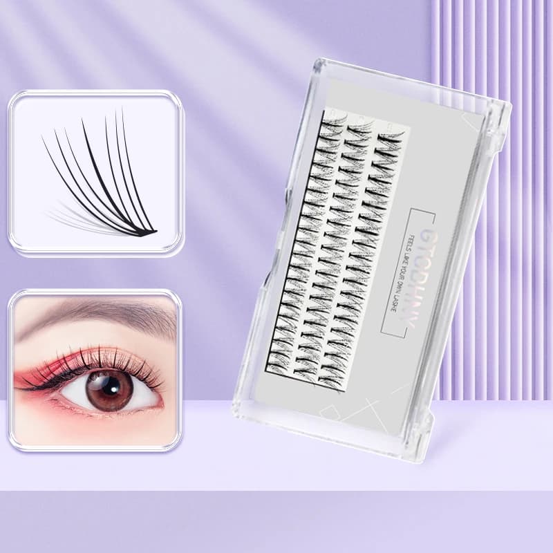 60 eyelashes sandwiches, innestate eyelashes, artificial effect, eyelash extension, comic eyelashes, fake eyelash tool