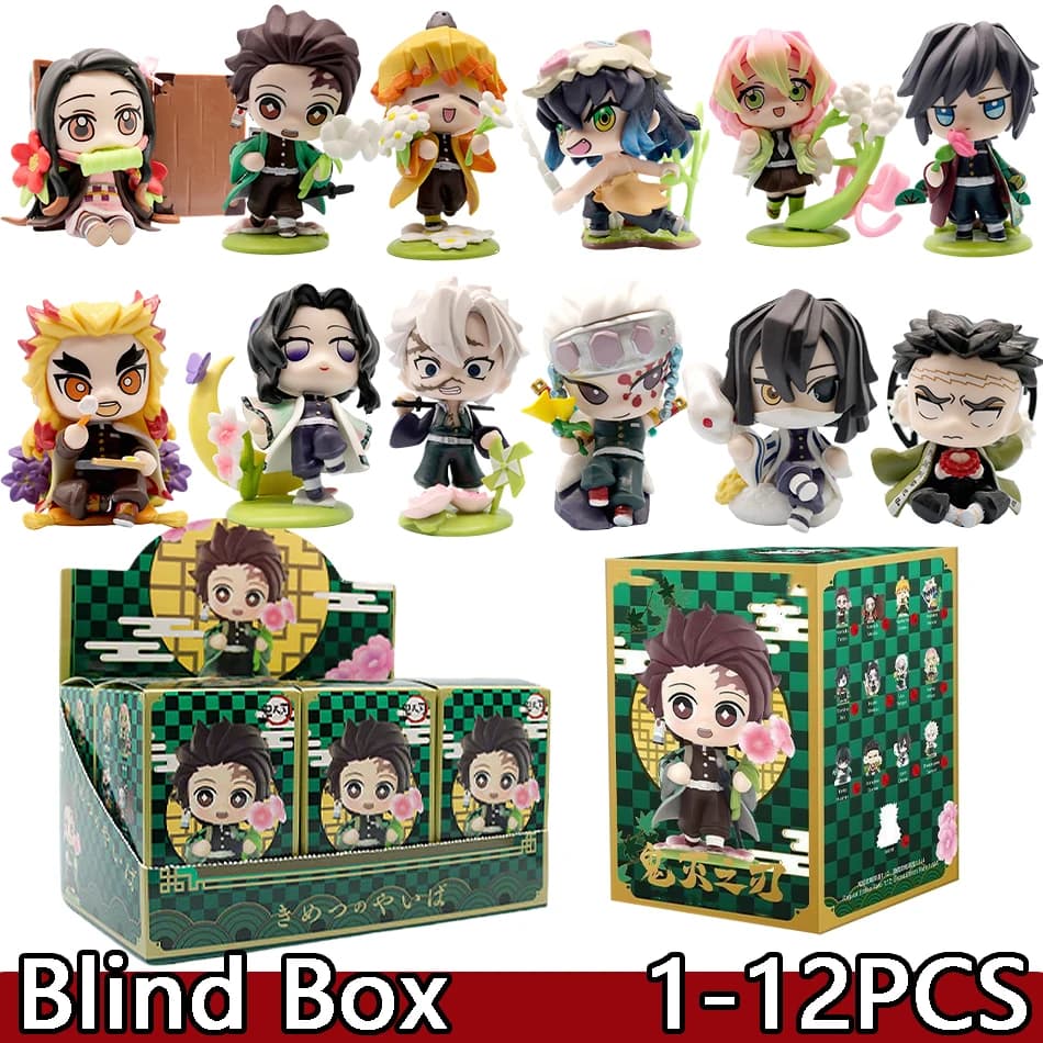 2026 Demon Slayer Tanjiro Kamado Nezuko Figura Anime Cartoon Blind Box Statua Modello Ornamento Creativo Personalizzato Regalo a Sorpresa