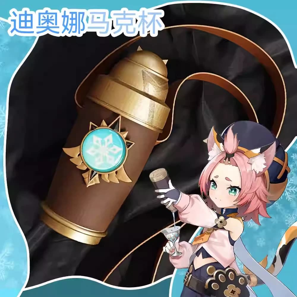 Gioco Genshin Impact Diona Anime Cosplay Prop Tazza Bollitore Tazza cocktail shaker Anime prop Accessorio di Halloween Regalo di Natale