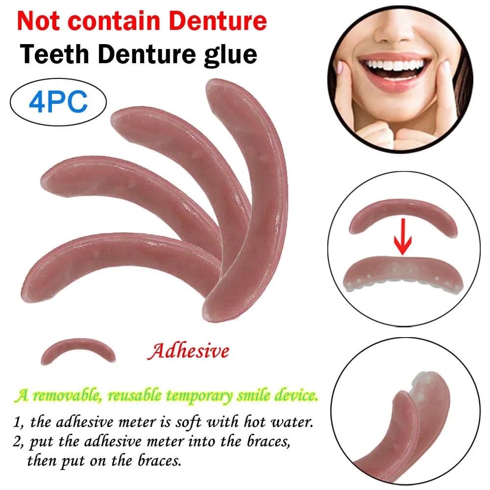 4/8 Pcs Whitening Bretelle Stripes Wall decal Temporary smile Comfort Fit Cosmetic teeth Protective glue for beauty teeth