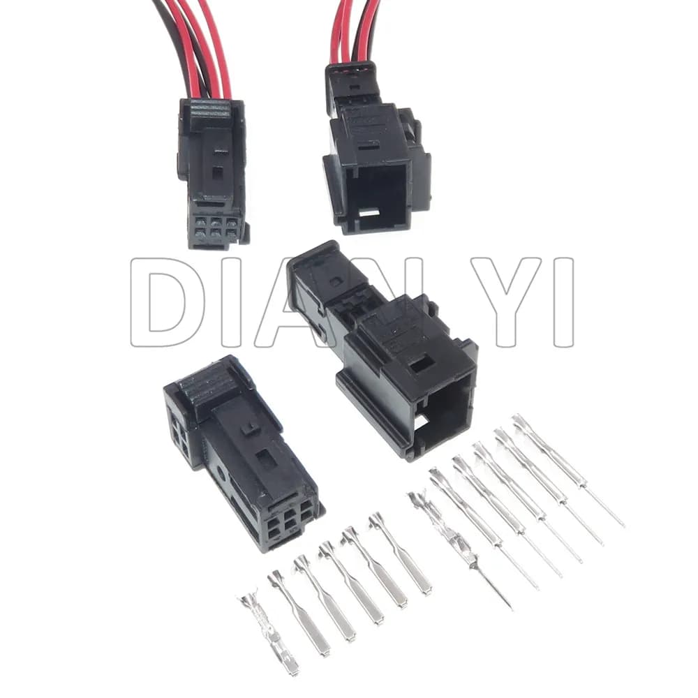1 Set 6 Way 98298-0001 1379118-1 Miniature Auto Socket AC Assembly High Quality Automobile Unsealed Plug With Terminal