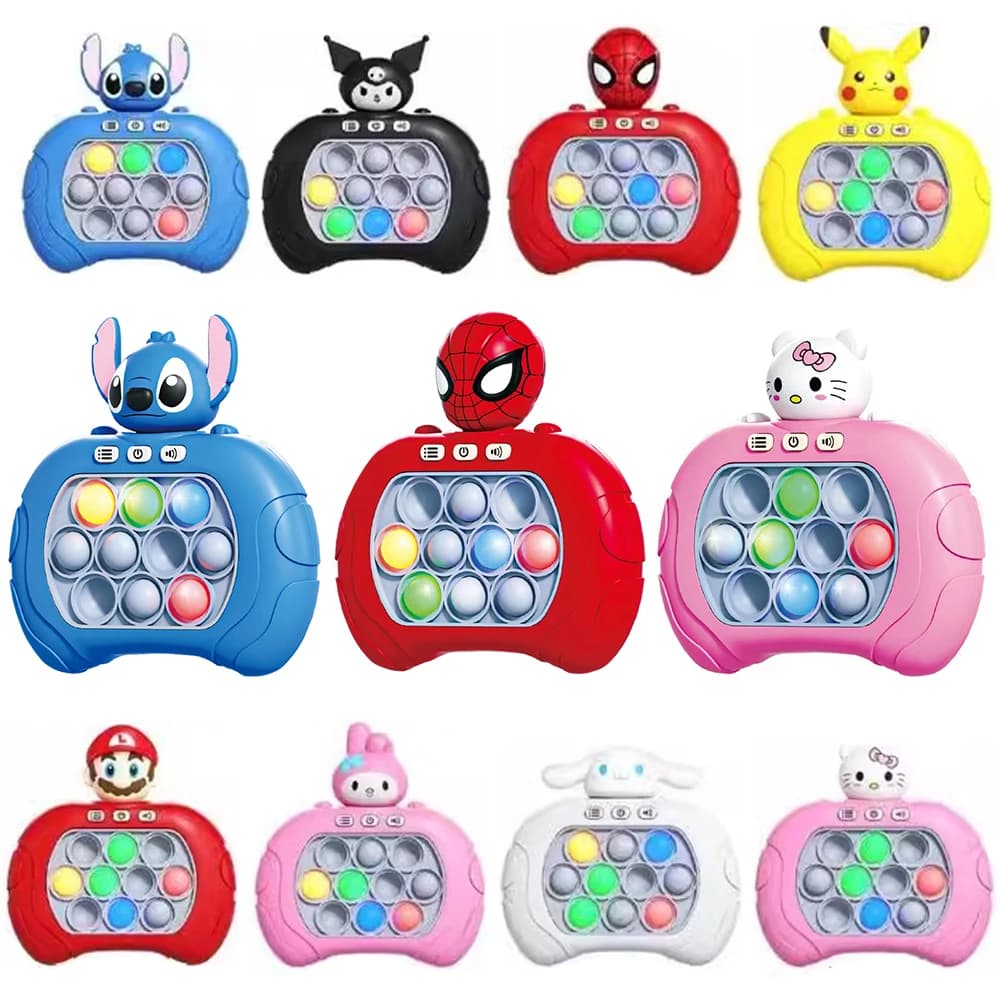 2026 Spider-Man Quick Push Game Pop Up Fidget Bubble Electronic Pop it Pro Game Lightweight Anti-Stress Toy Adult Children Gift
