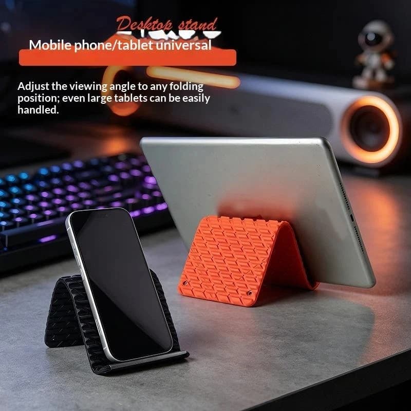 Creative Flexible Silicone Phone Stand Foldable Transformable Laptop Holder for Home Desktop Watching
