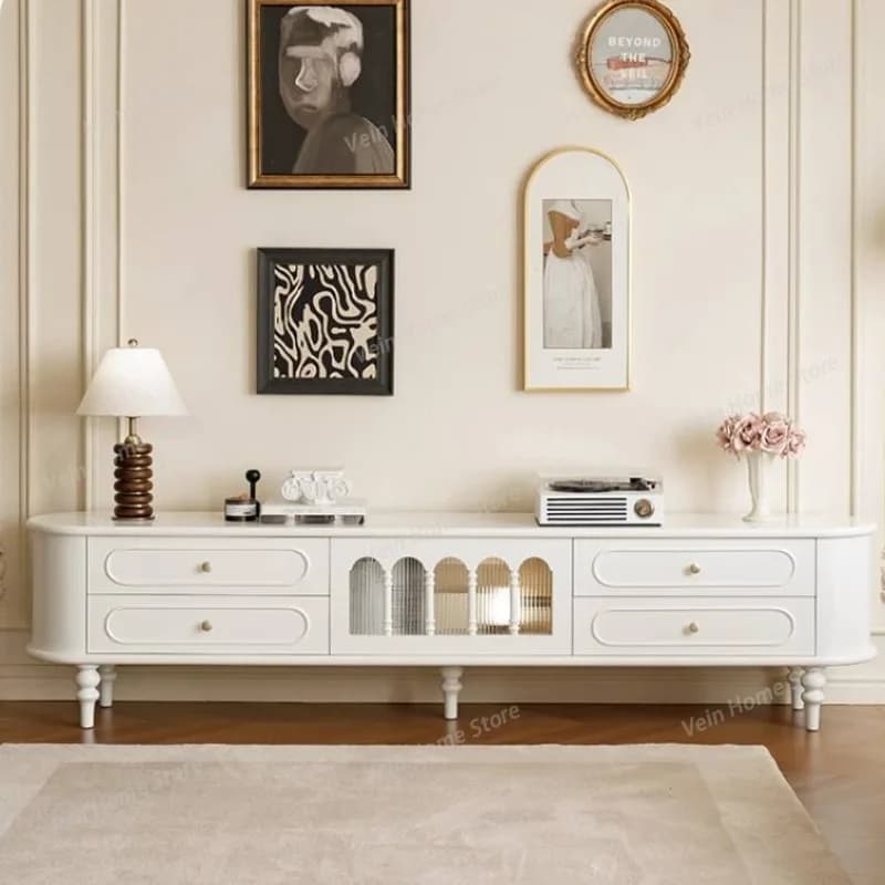 Luxury Legs Doors Tv Stand Decoration Dresser Wood Designer White Tv Stand Modern Nordic Tall Muebles Furniture Living Room