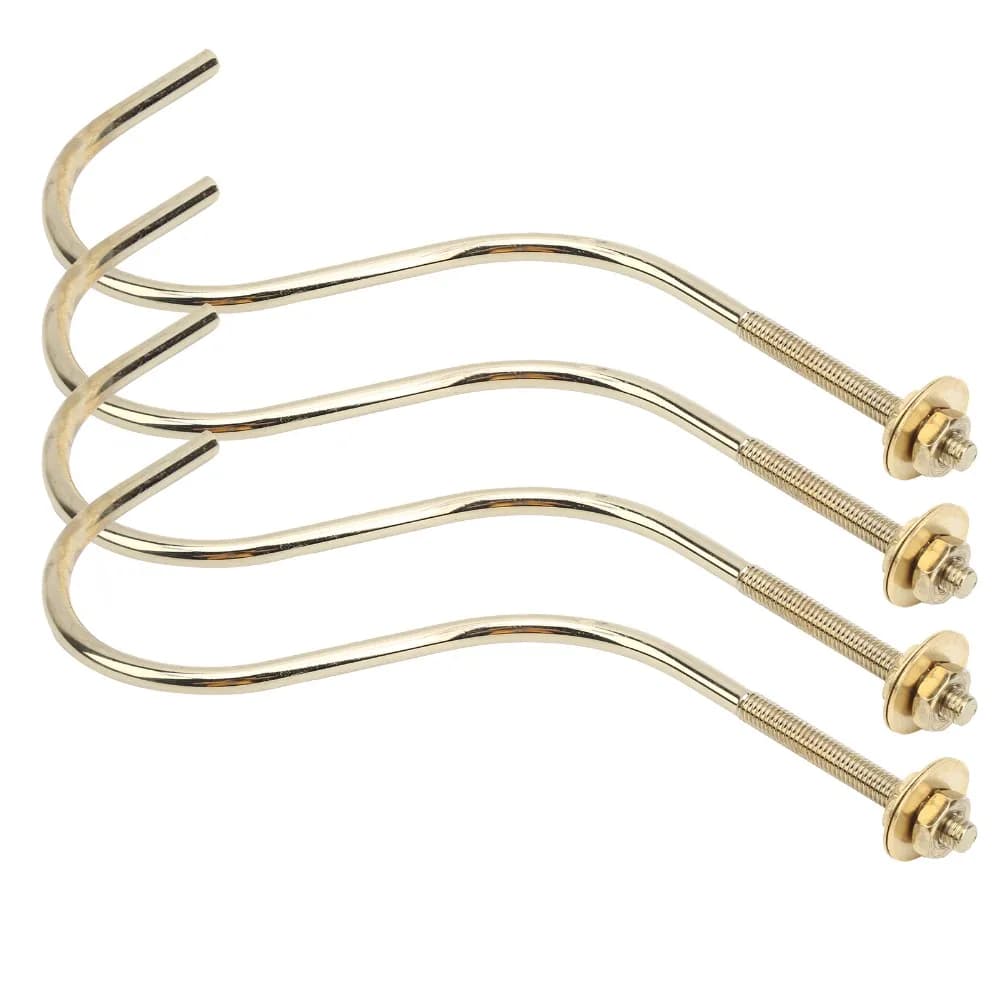 4 Pezzi Ganci per Stecche da Biliardo in Metallo Zinco Dorato, Supporti da Tavolo per Stecche, Porta Stecche Sospesi per Sala Giochi
