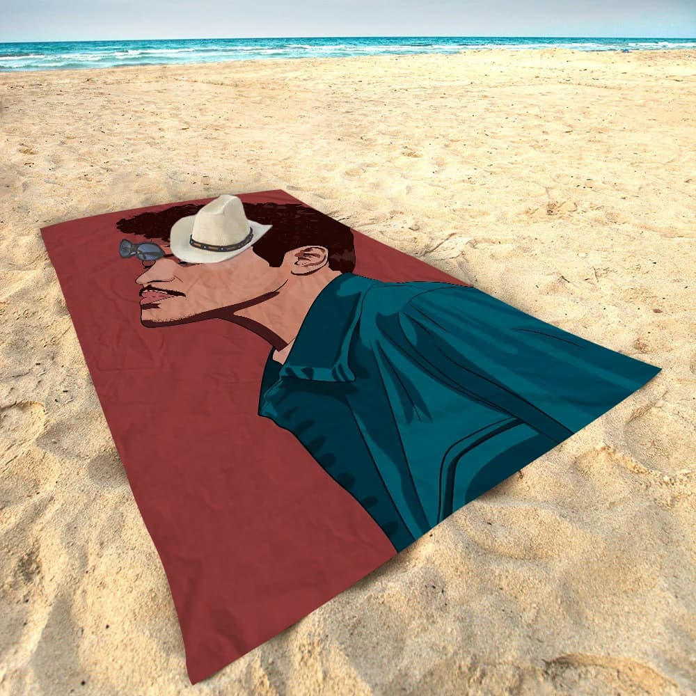 Bruno Mars asciugamani da spiaggia in microfibra grande asciugamano ad asciugatura rapida asciugamani da spiaggia in sabbia asciugamano da piscina per piscina da viaggio Yoga