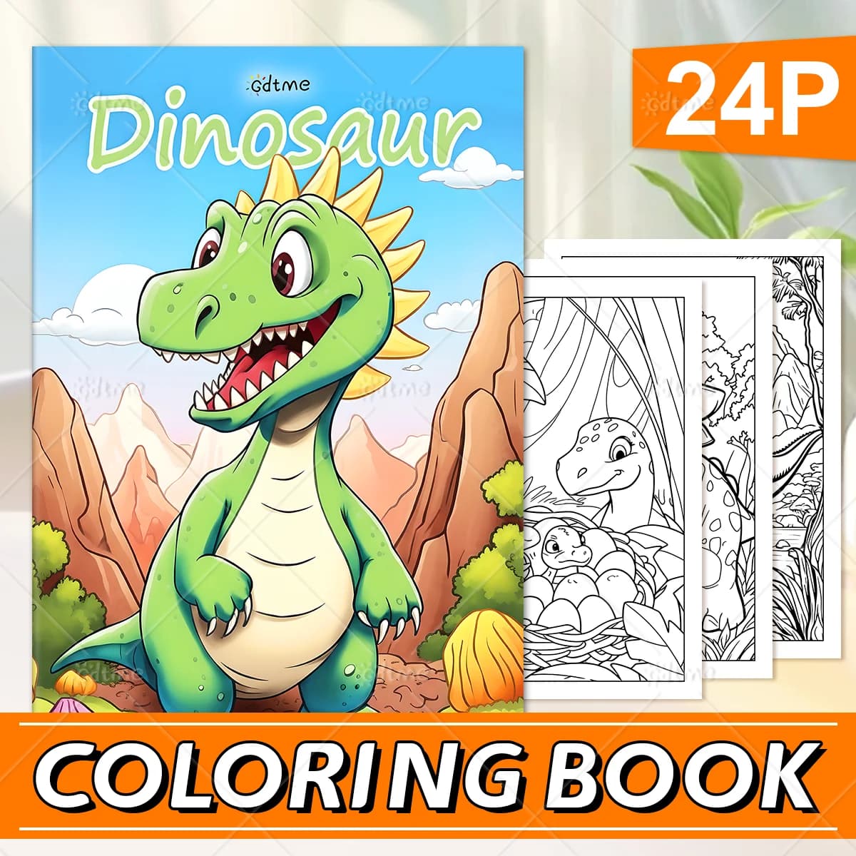 Adults Cartoon Sea Animal Dinosaur Theme Graffiti Drawing Painting Books DIY Coloring Picture Book Birthday Party Gifts