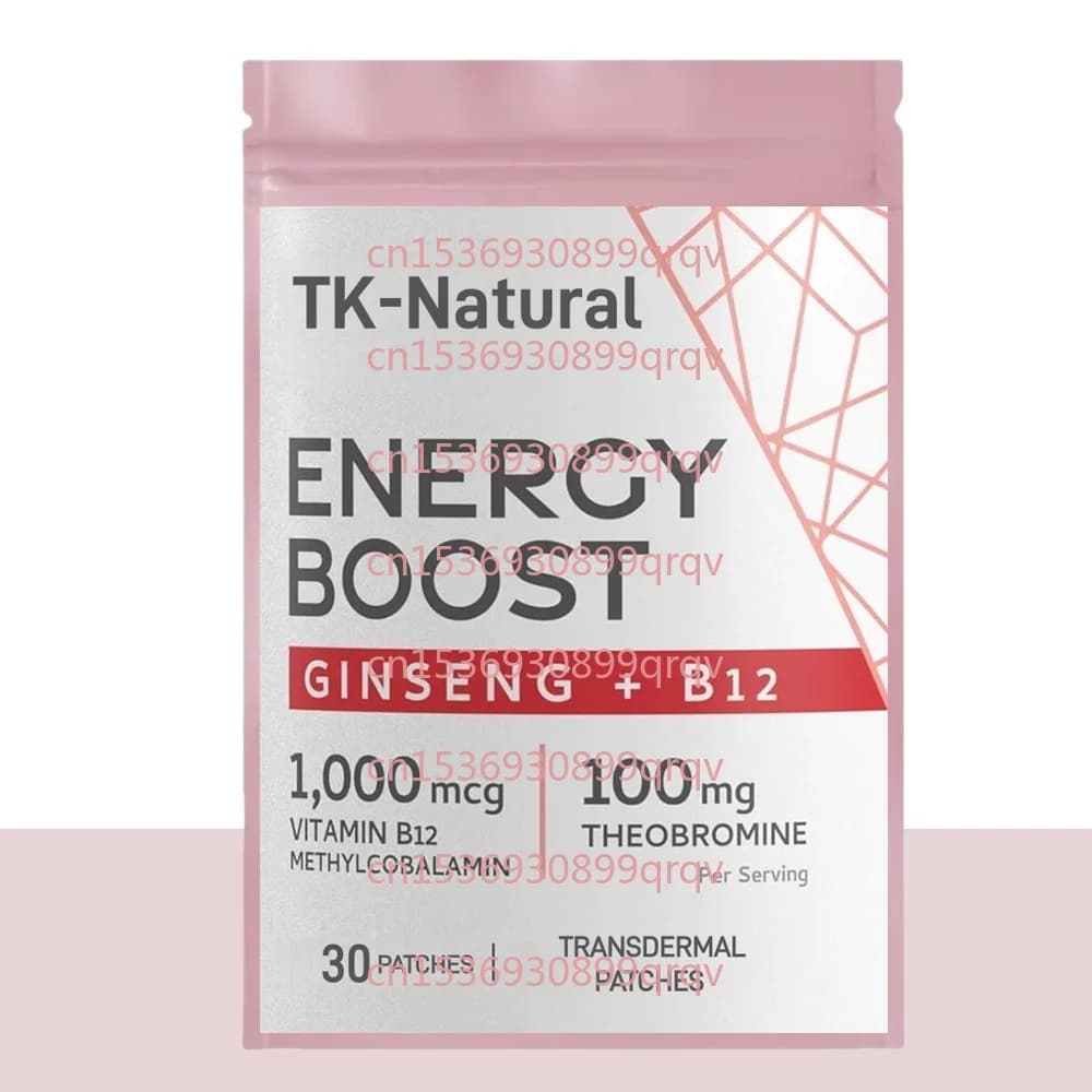 30 cerotti Energy Boost Cerotti transdermici Ginseng Vitamina B12 Aumenta l'energia fisica e mentale