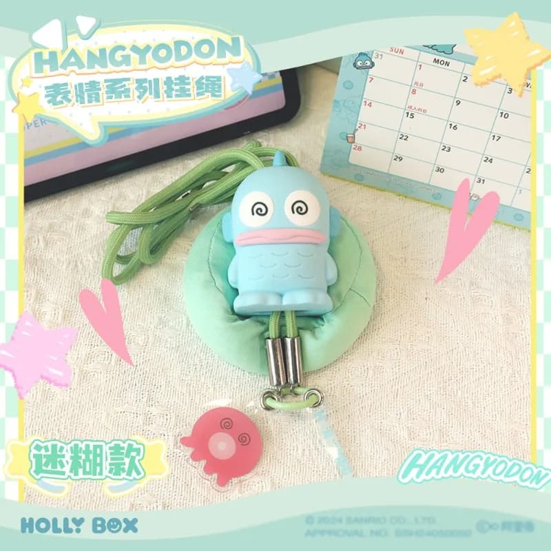 Ciondoli in Silicone Creativi Sanrio Hangyodon, Personaggi Anime, Giocattolo Antistress, Decorazione per Auto e Borse, Modellino, Regalo di Compleanno