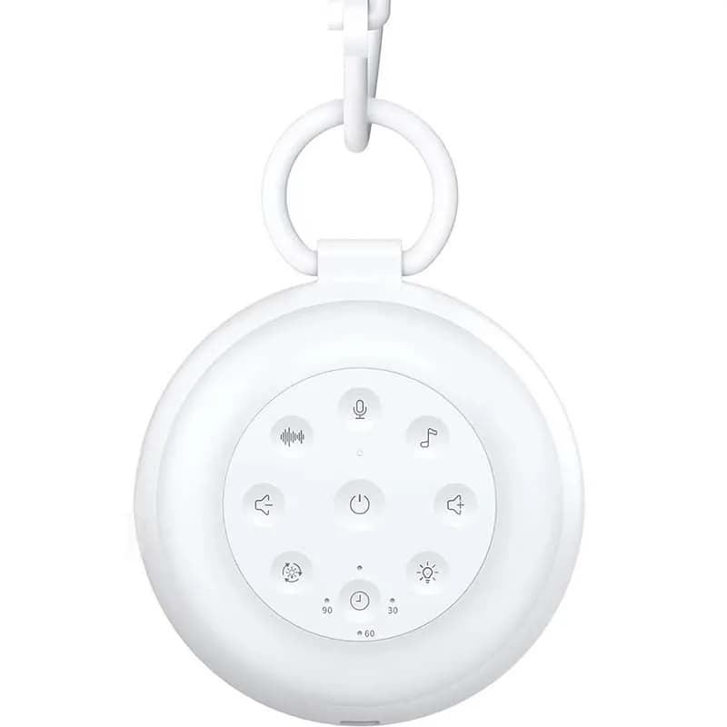 Macchina portatile con altoparlante a rumore bianco ricaricabile tramite USB da 2000 mAh con luce notturna e registrazione, spegnimento timer per uso domestico/ufficio