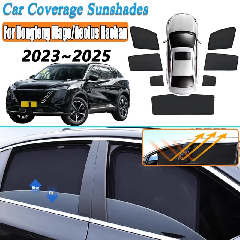 Auto Maglia di Copertura Parasole Per Aeolus Haohan Accessori Dongfeng Mage 2023 2024 2025 Protezione Solare Finestra Tenda Da Sole Visiera Magnetica