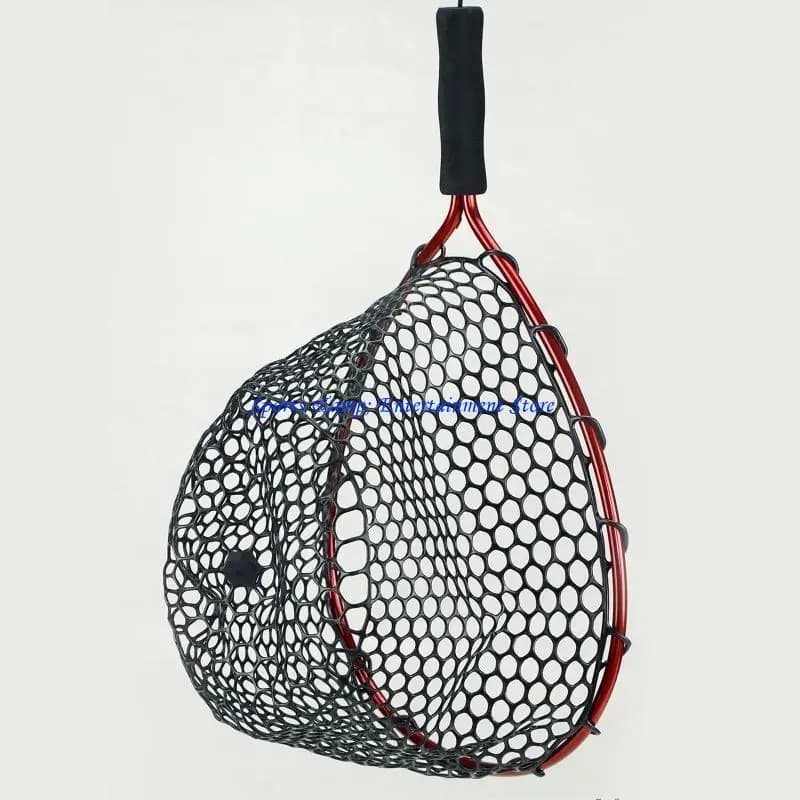 G7NF Fly Fishing Net Net Slip All Slip Resistente Dip Net Silicone Pesce in lega alluminio