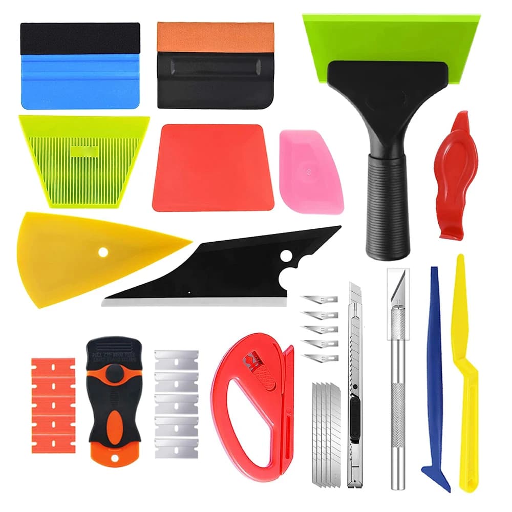 40 Pz Tint Kit for Auto Window Involucture Vinyl Dryer Film for Windows Coloring Tool Installation Tool Razor Micro Seccatoio Taglierina for Vinyl