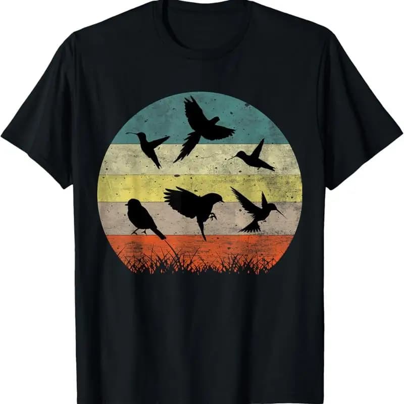 Vintage T-shirt for bird observation, fun for wildlife observers