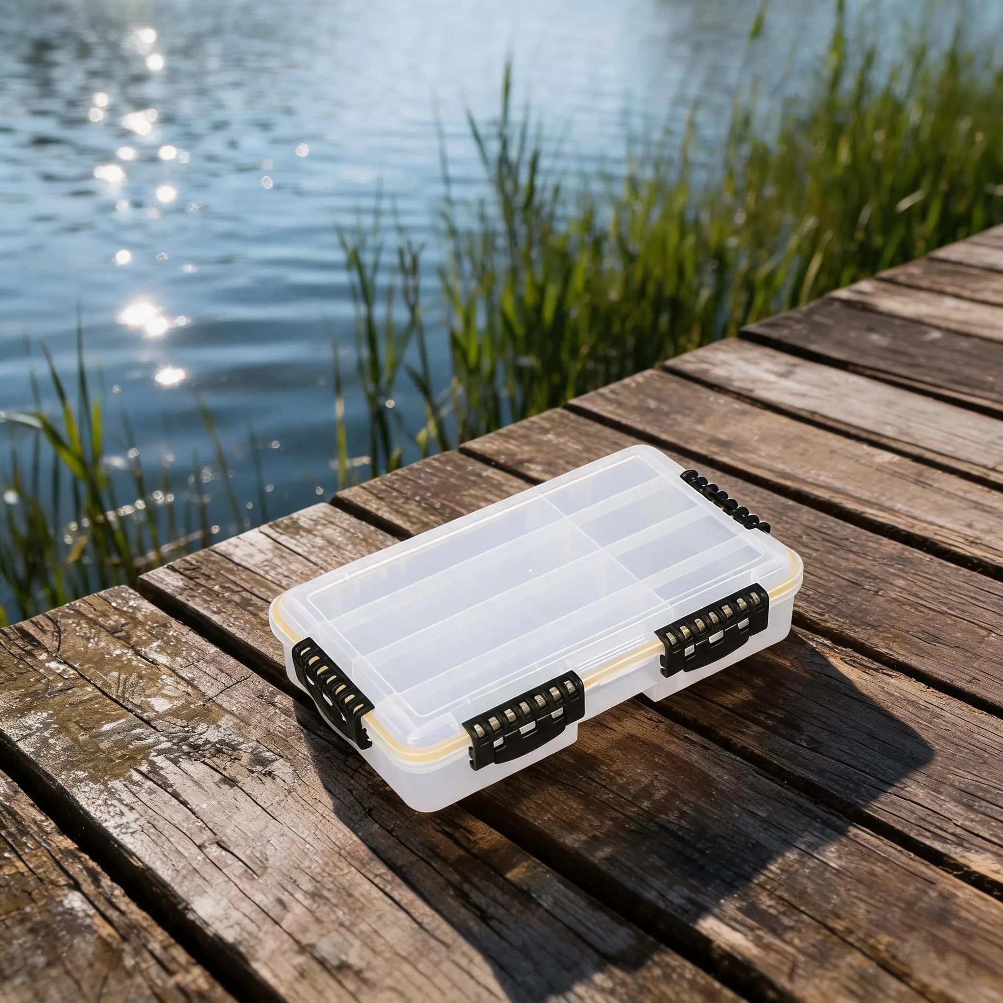 Waterproof Fishing Tackle Box With Detachable Baffle Large Capacity Fishing Tools Lure Storage Box Outdoor Fishing Accessories