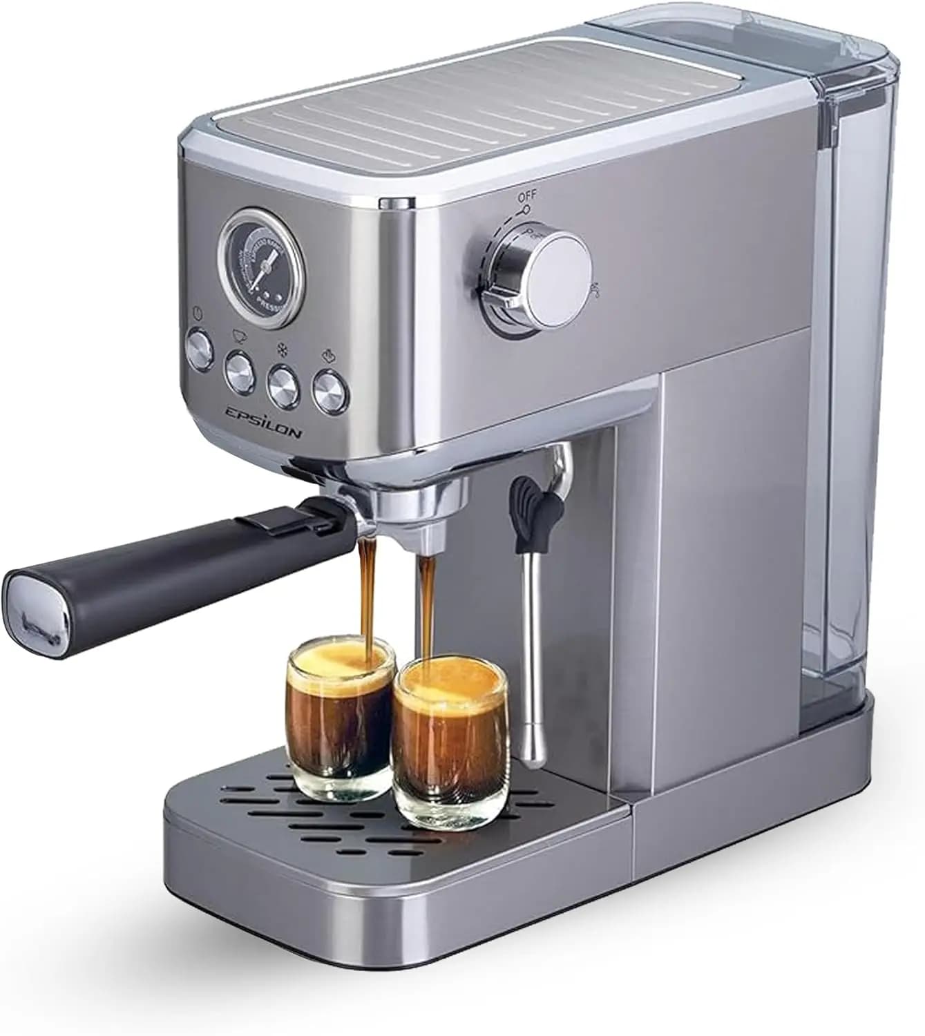 Espresso Machine Compact to 20 Bar with Montalatte, Coffee Machine Hot and Cold, Water Tank Removable, Cold Brew Function