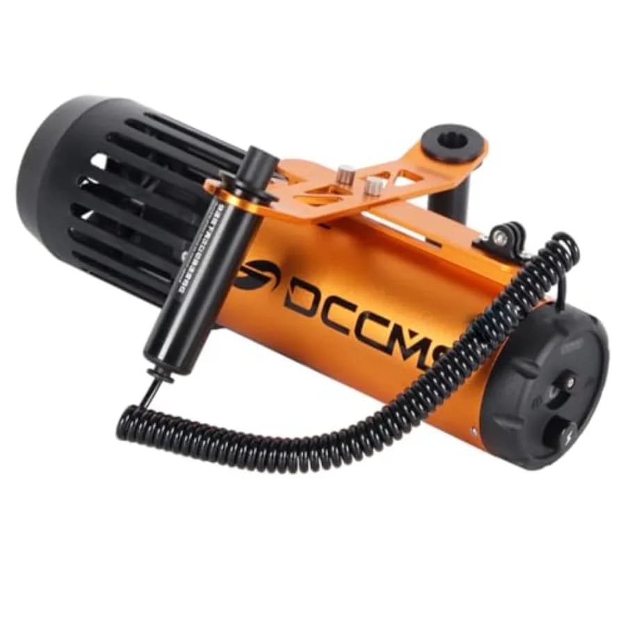 Scooter subacqueo per surf, immersioni subacquee e snorkeling; corpo in plastica ABS; nero; supporto per action camera con controllo a pollice; po